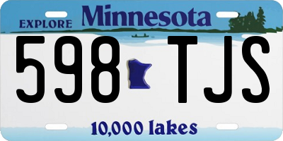 MN license plate 598TJS