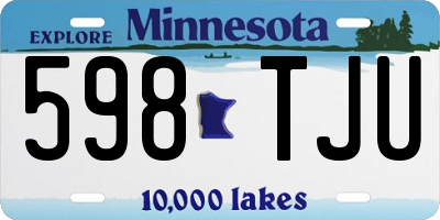 MN license plate 598TJU