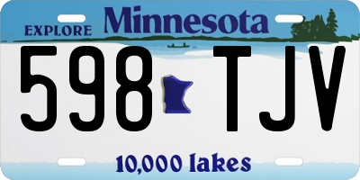 MN license plate 598TJV