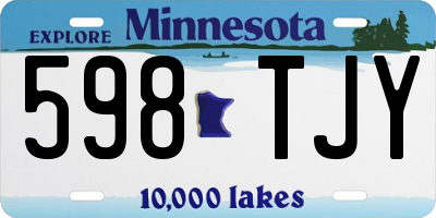 MN license plate 598TJY
