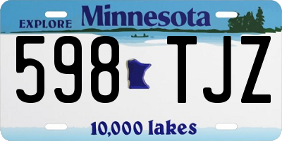 MN license plate 598TJZ