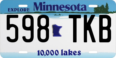 MN license plate 598TKB