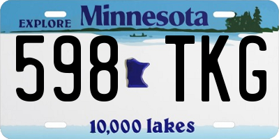 MN license plate 598TKG