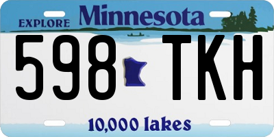 MN license plate 598TKH