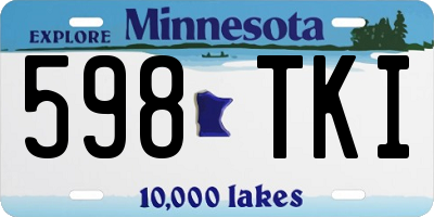 MN license plate 598TKI