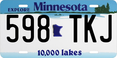 MN license plate 598TKJ