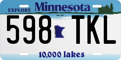 MN license plate 598TKL