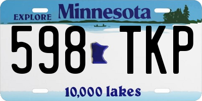 MN license plate 598TKP