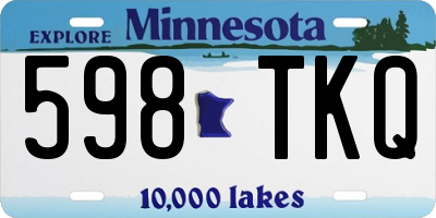 MN license plate 598TKQ