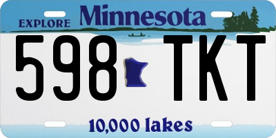 MN license plate 598TKT