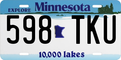 MN license plate 598TKU
