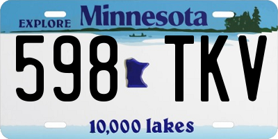 MN license plate 598TKV
