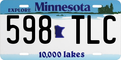 MN license plate 598TLC