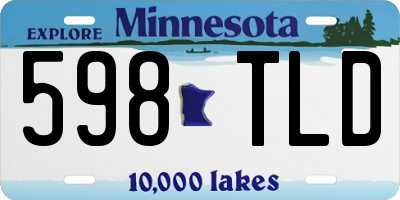 MN license plate 598TLD