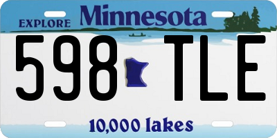 MN license plate 598TLE