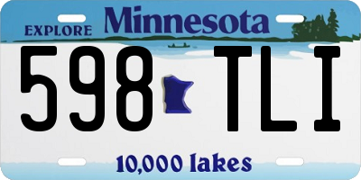 MN license plate 598TLI