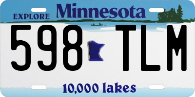 MN license plate 598TLM