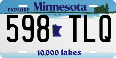 MN license plate 598TLQ