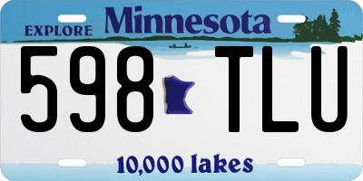 MN license plate 598TLU