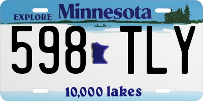 MN license plate 598TLY
