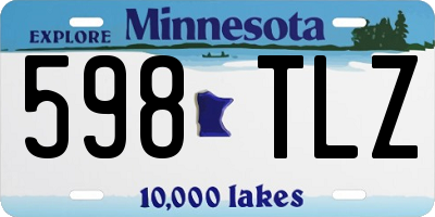 MN license plate 598TLZ