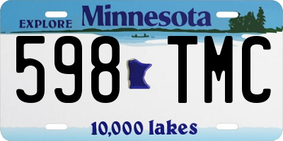 MN license plate 598TMC