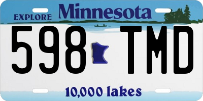 MN license plate 598TMD