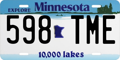 MN license plate 598TME