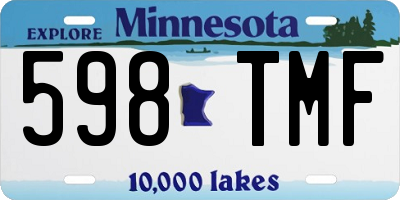 MN license plate 598TMF