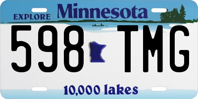 MN license plate 598TMG