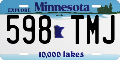 MN license plate 598TMJ