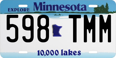 MN license plate 598TMM