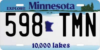 MN license plate 598TMN