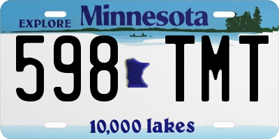 MN license plate 598TMT