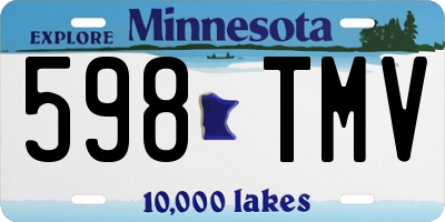 MN license plate 598TMV