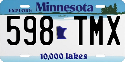 MN license plate 598TMX