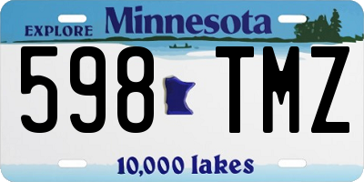 MN license plate 598TMZ