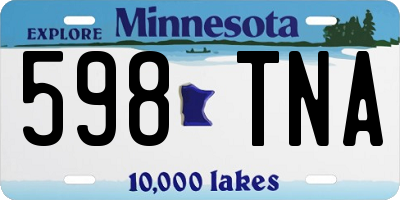 MN license plate 598TNA