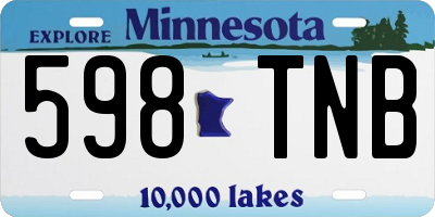 MN license plate 598TNB