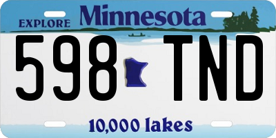 MN license plate 598TND
