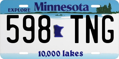 MN license plate 598TNG