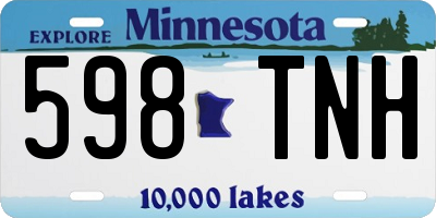 MN license plate 598TNH