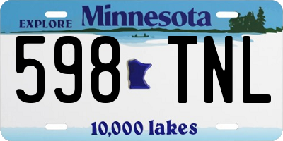 MN license plate 598TNL