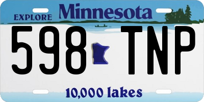 MN license plate 598TNP