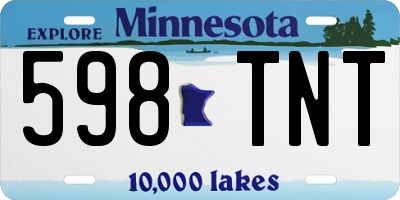 MN license plate 598TNT