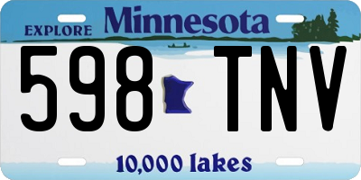 MN license plate 598TNV