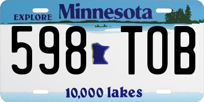 MN license plate 598TOB