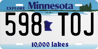 MN license plate 598TOJ