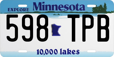 MN license plate 598TPB