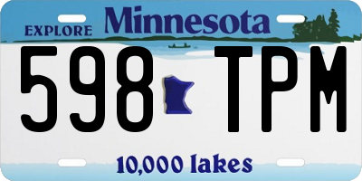 MN license plate 598TPM